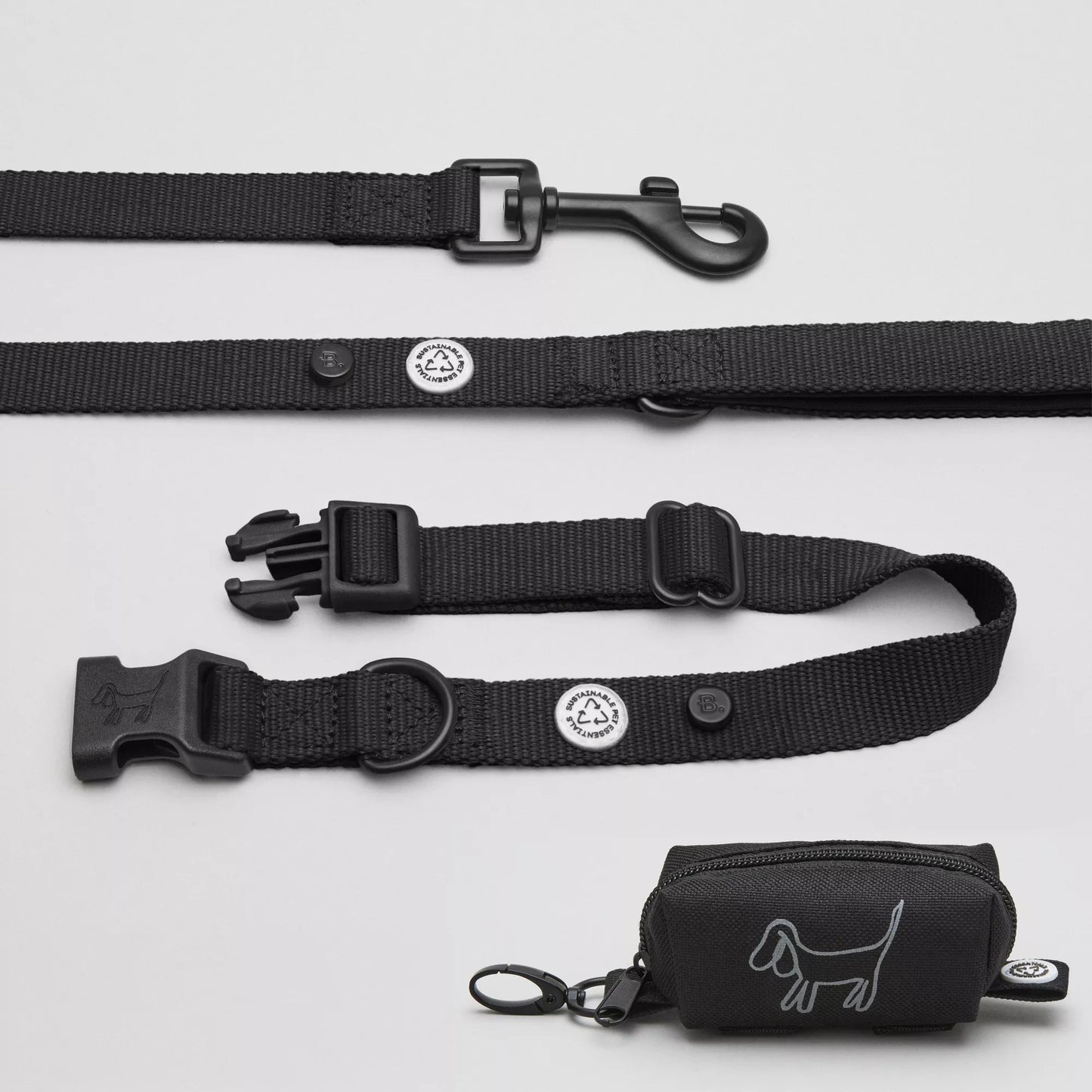Dog Collar Walk Kit + Poop Bag Holder från det populära märket Barkalot